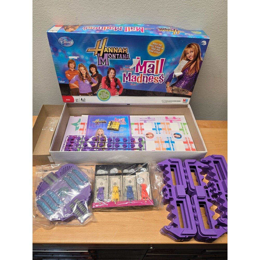 Hannah Montana Mall Madness Electronic Talking Board Game Disney MB Games 2007